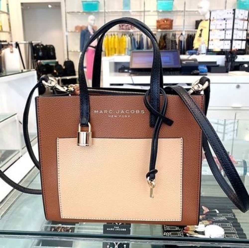 Marc Jacobs Mini Grind Chocolate Truffle Satchel Crossbody - Picture 1 of 4